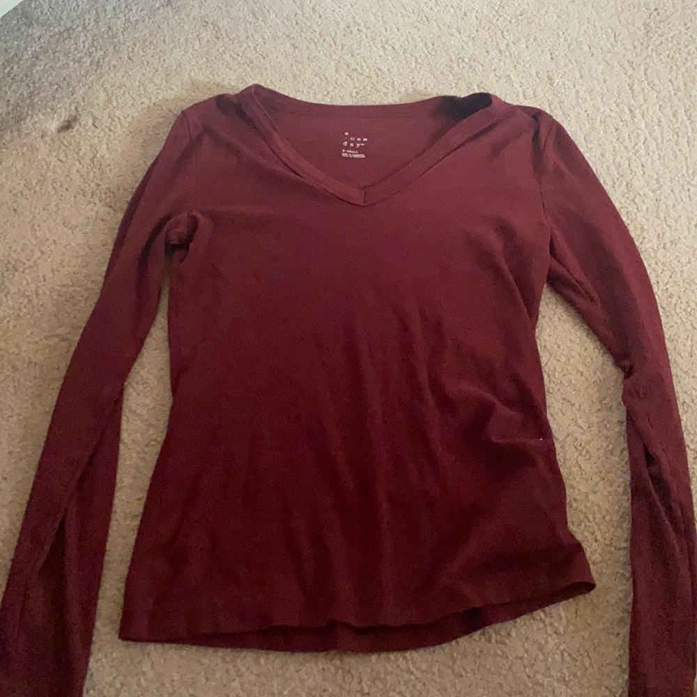 Long sleeve red shirt